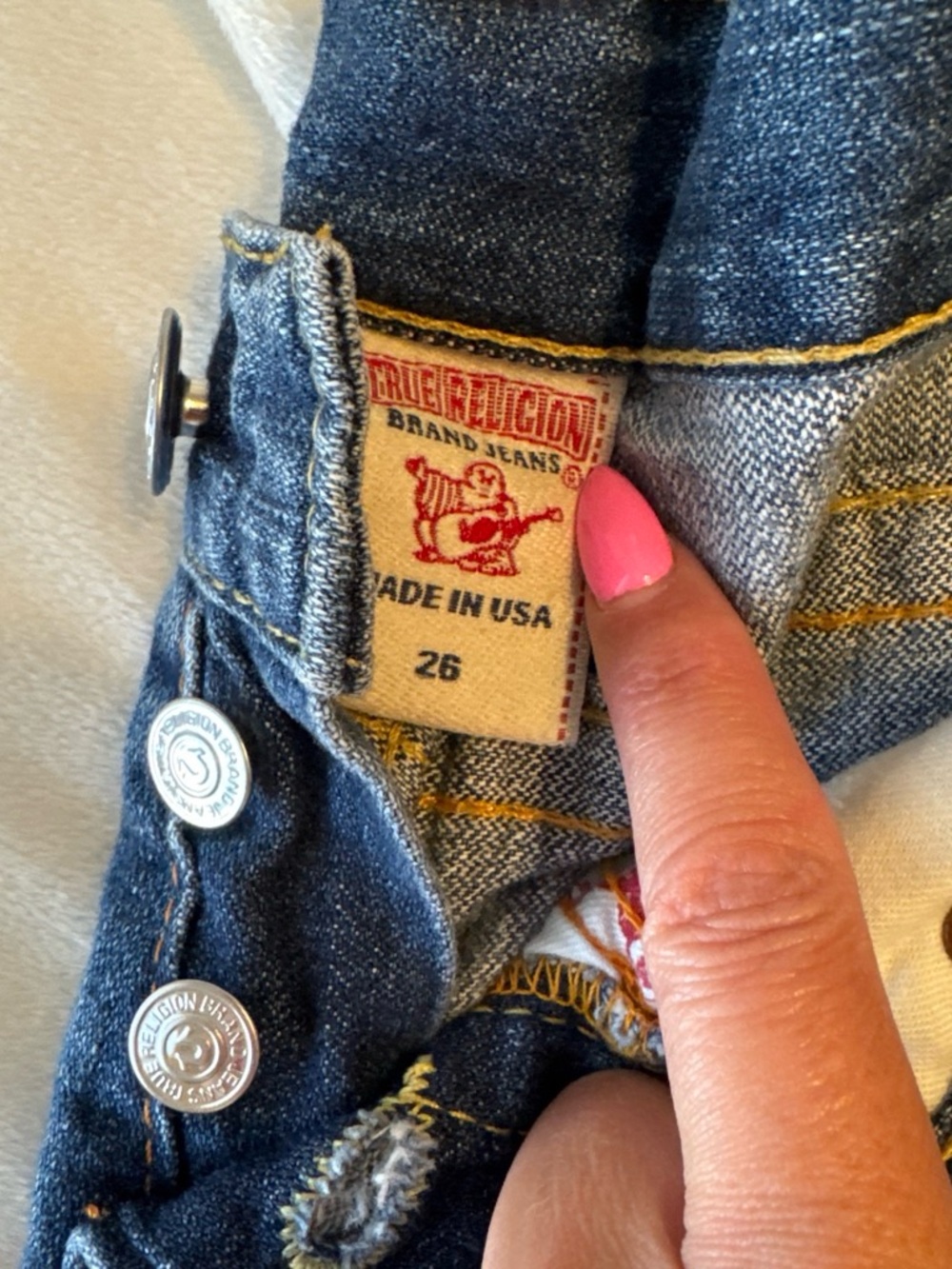 True Religion Cameron Low Rise Jeans Size 26 NWT - Picture 5 of 7